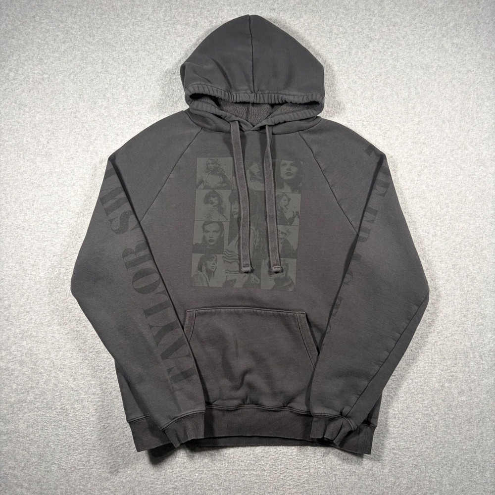 Taylor Swift The Eras Tour Hoodie Unisex Small Charcoal Gray Graphic Pullover